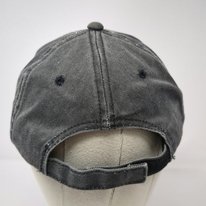 DPC Baseball Cap Gray One Size Monochrome American Flag Patch 6-Panel Cotton Hat