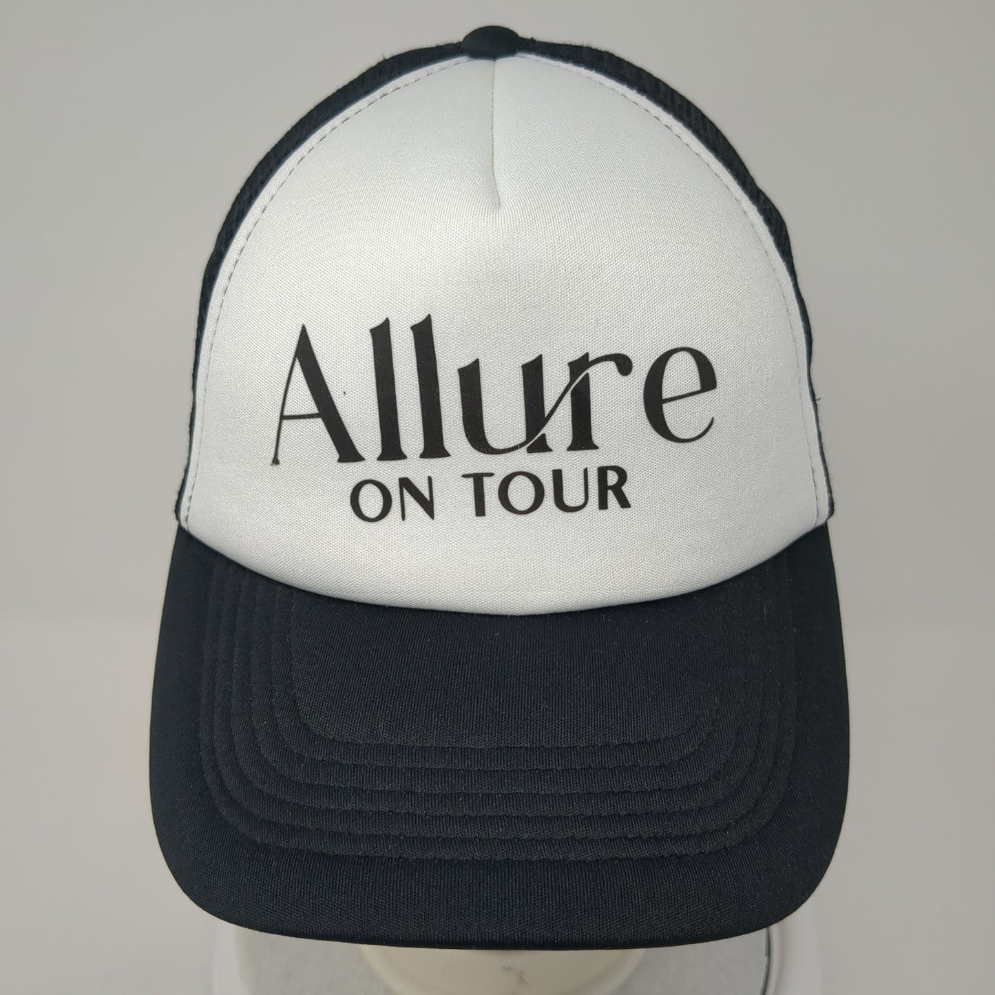 Allure On Tour Snapback Trucker Hat Black One Size Mesh Back Colorblock