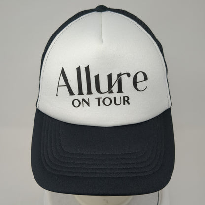 Allure On Tour Snapback Trucker Hat Black One Size Mesh Back Colorblock