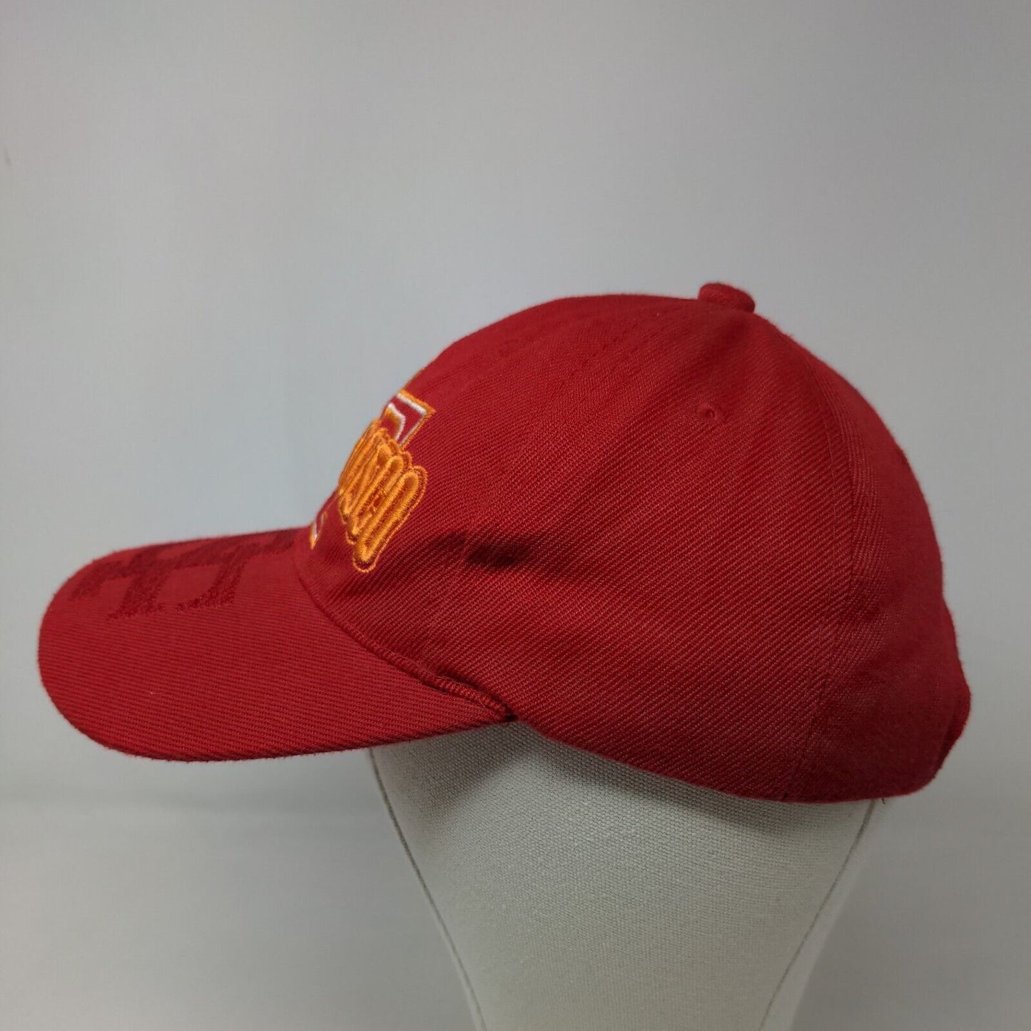 Lanza Men's Strapback Hat Red Adjustable Embroidered San Francisco Logo USA