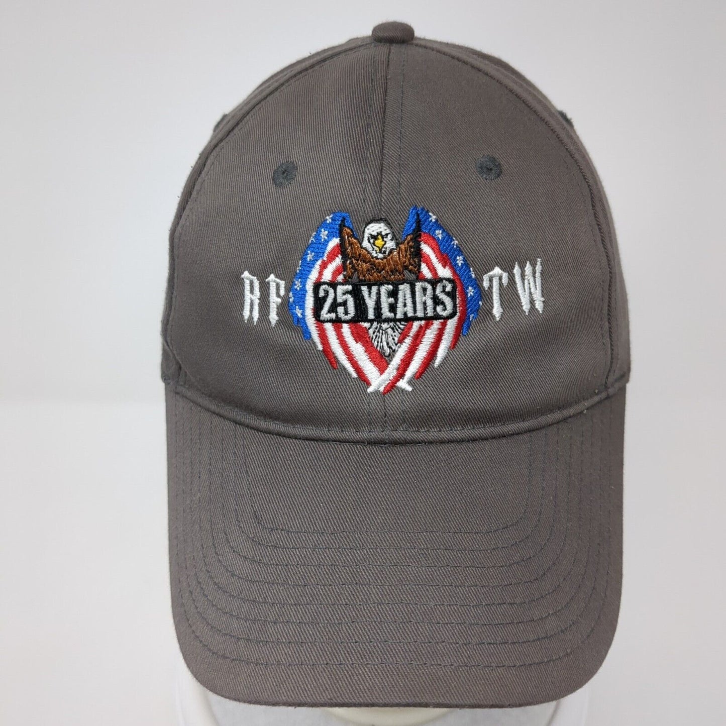 USA Flag Eagle 25 Years Snapback Hat Brown One Size Embroidered Otto