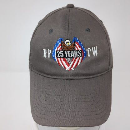 USA Flag Eagle 25 Years Snapback Hat Brown One Size Embroidered Otto
