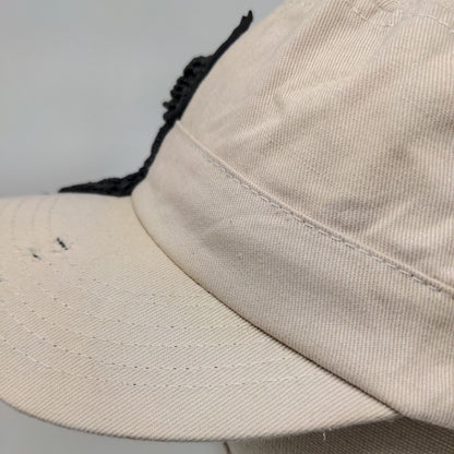 Unbranded Slideback Cadet Army Cap Hat Tan One Size Beaded Bow