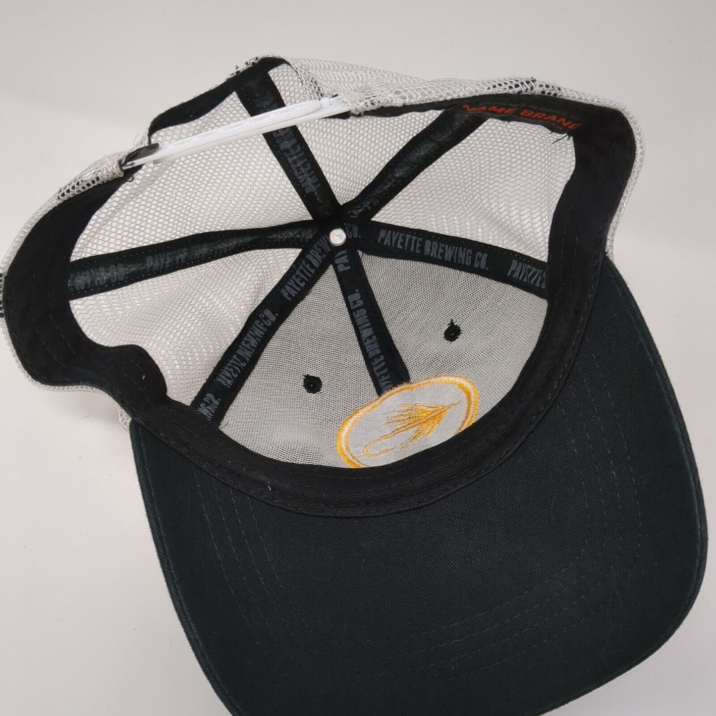 Payette Brewing Co Snapback Trucker Hat Black One Size Mesh Back