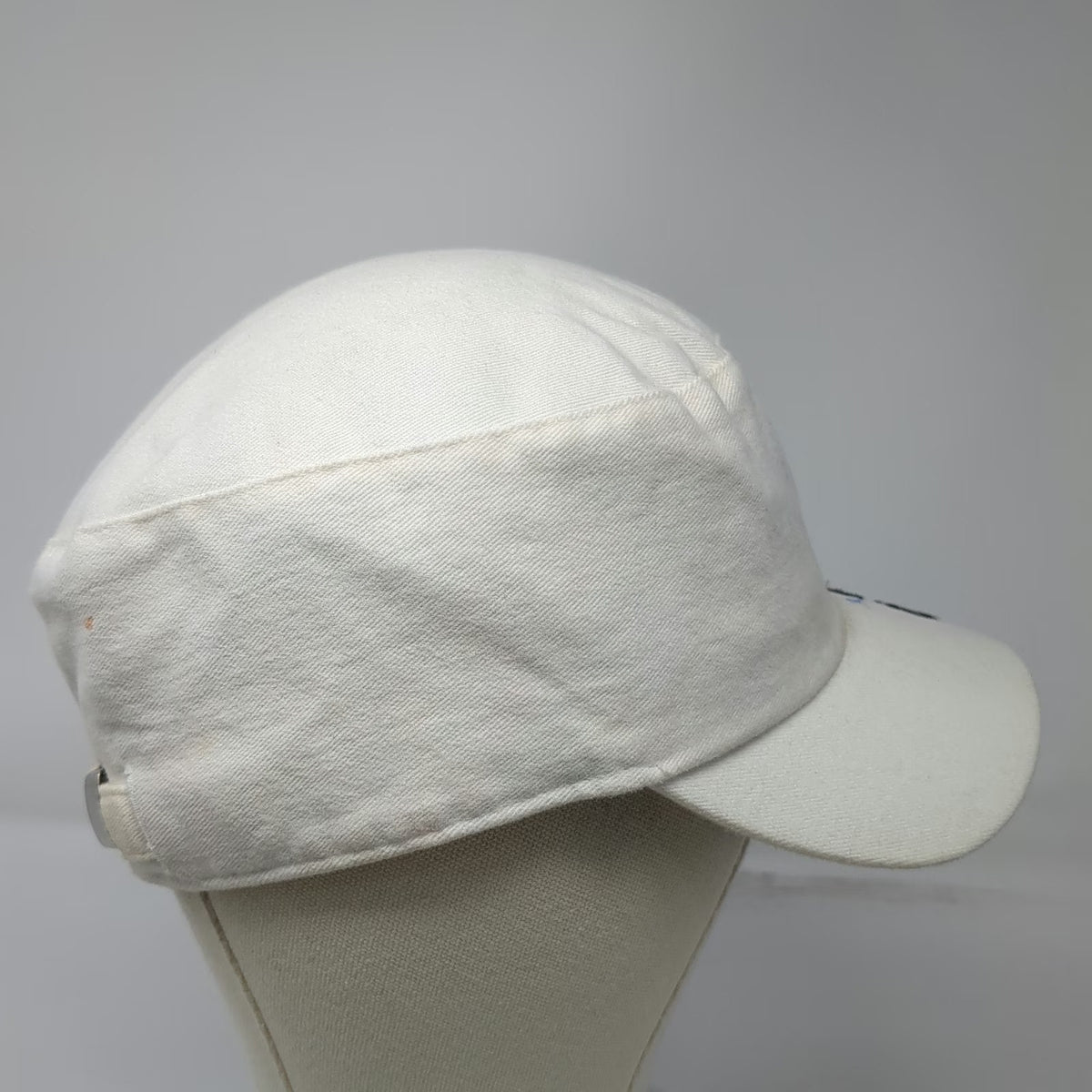 Disney Parks Army Cap White OSFM Strapback Abstract Mickey Graphic Cotton Hat