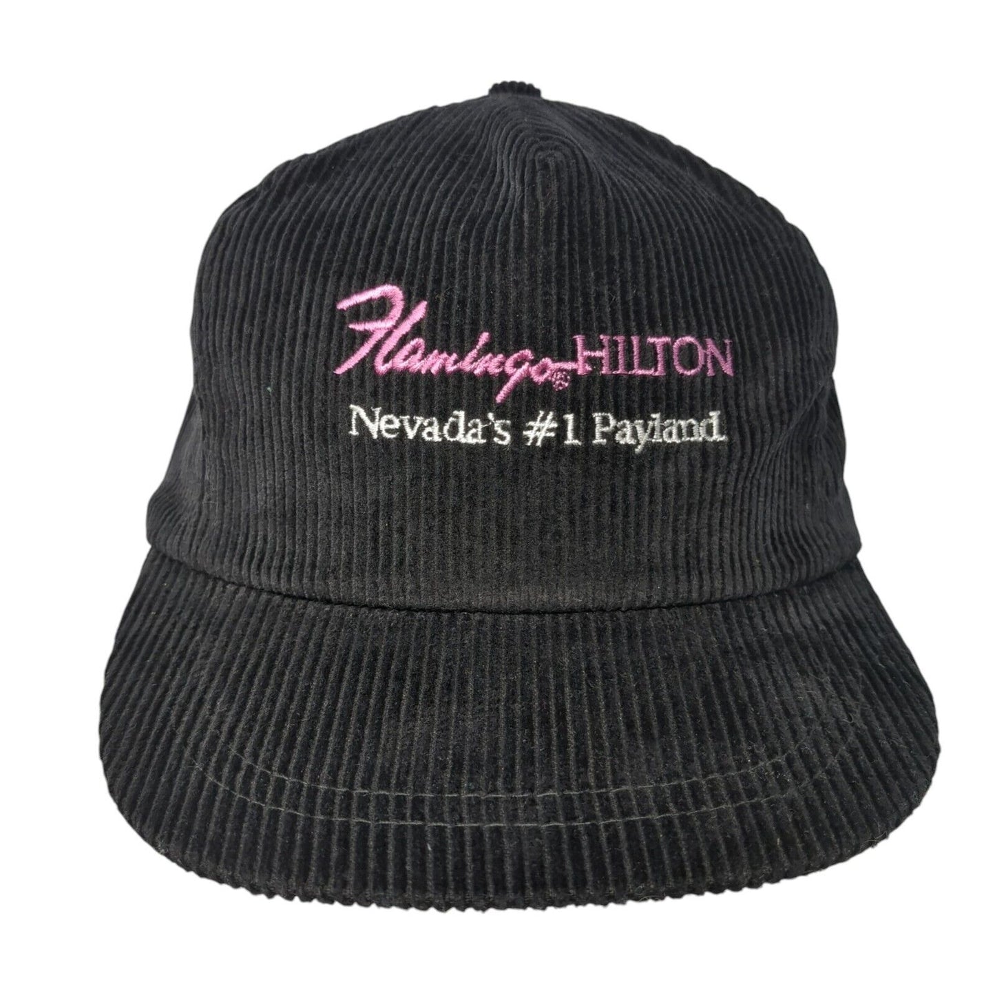 Flamingo Hilton Nevada's #1 Payland Snapback Hat Black OS Adjustable Corduroy