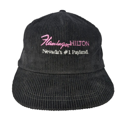 Flamingo Hilton Nevada's #1 Payland Snapback Hat Black OS Adjustable Corduroy