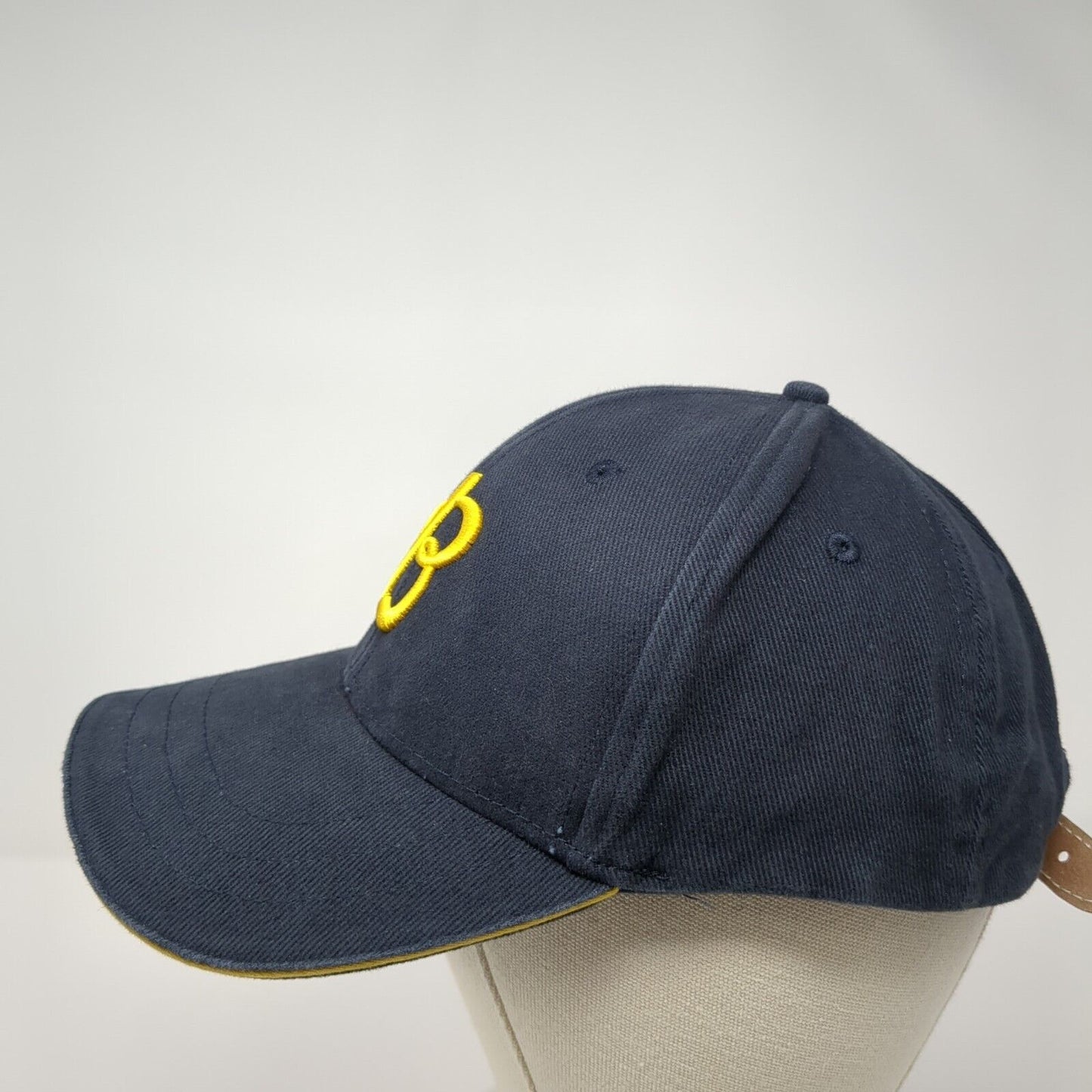 Breitling 1884 Slideback Hat Blue OSFA Embroidered Big Logo Organic Cotton