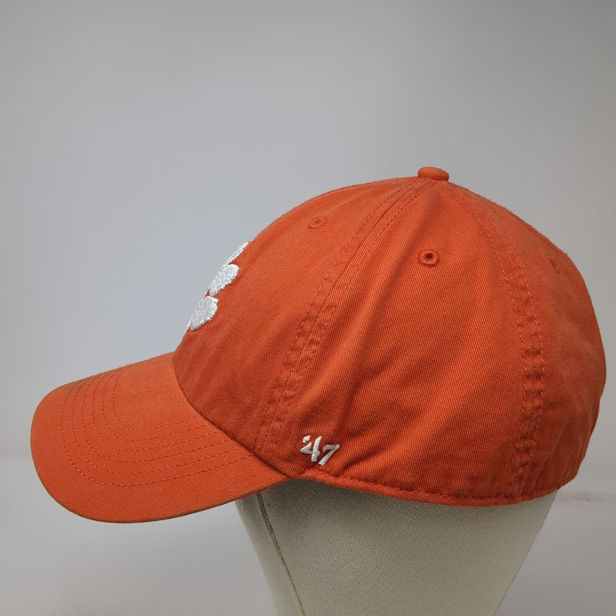 Clemson Tigers NCAA '47 Baseball Cap Orange XL Fitted Paw Logo Embroidery Hat