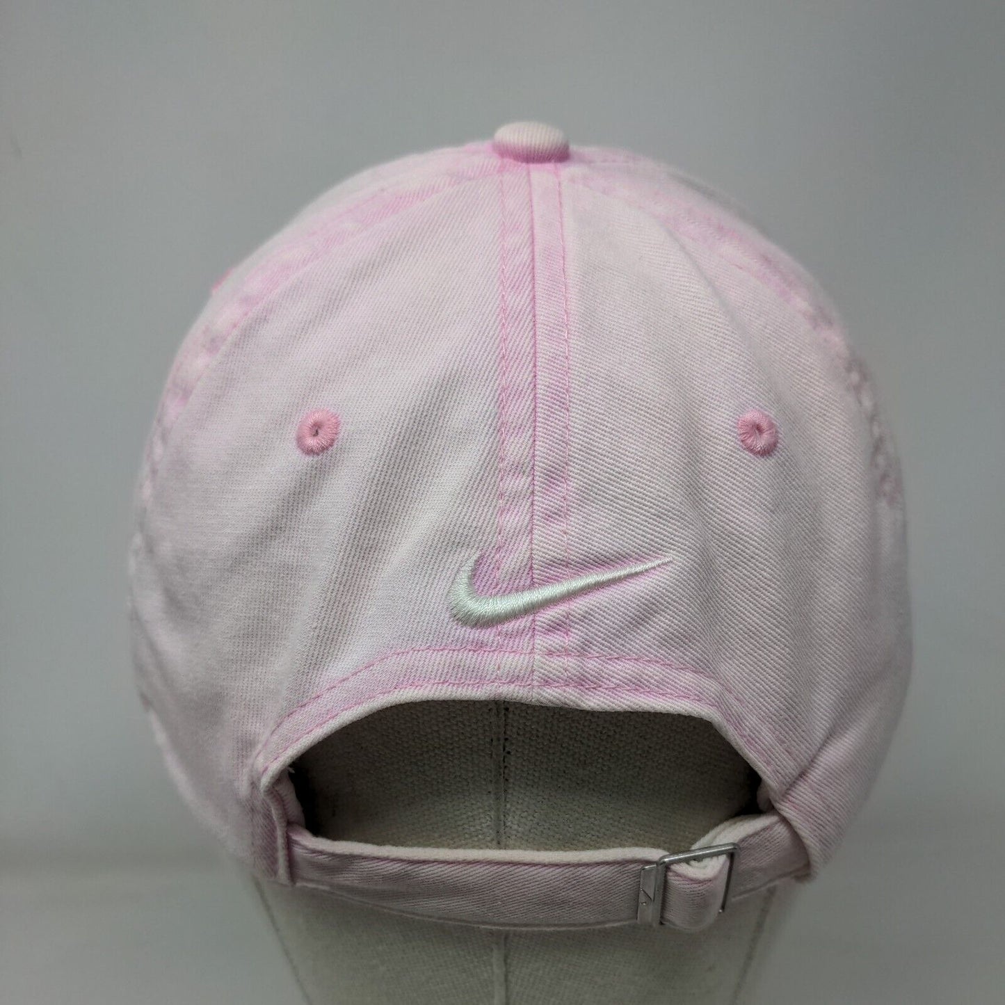 Nike Slideback Hat Pink One Size Adjustable Embroidered Swoosh Logo 6 Panel
