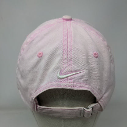 Nike Slideback Hat Pink One Size Adjustable Embroidered Swoosh Logo 6 Panel