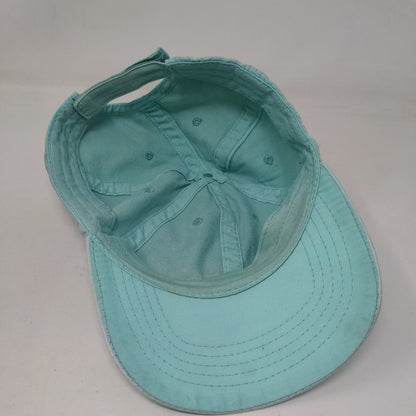 Unbranded Strapback Hat Blue OSFM Adjustable Embroidered Vented Holes 6 Panel