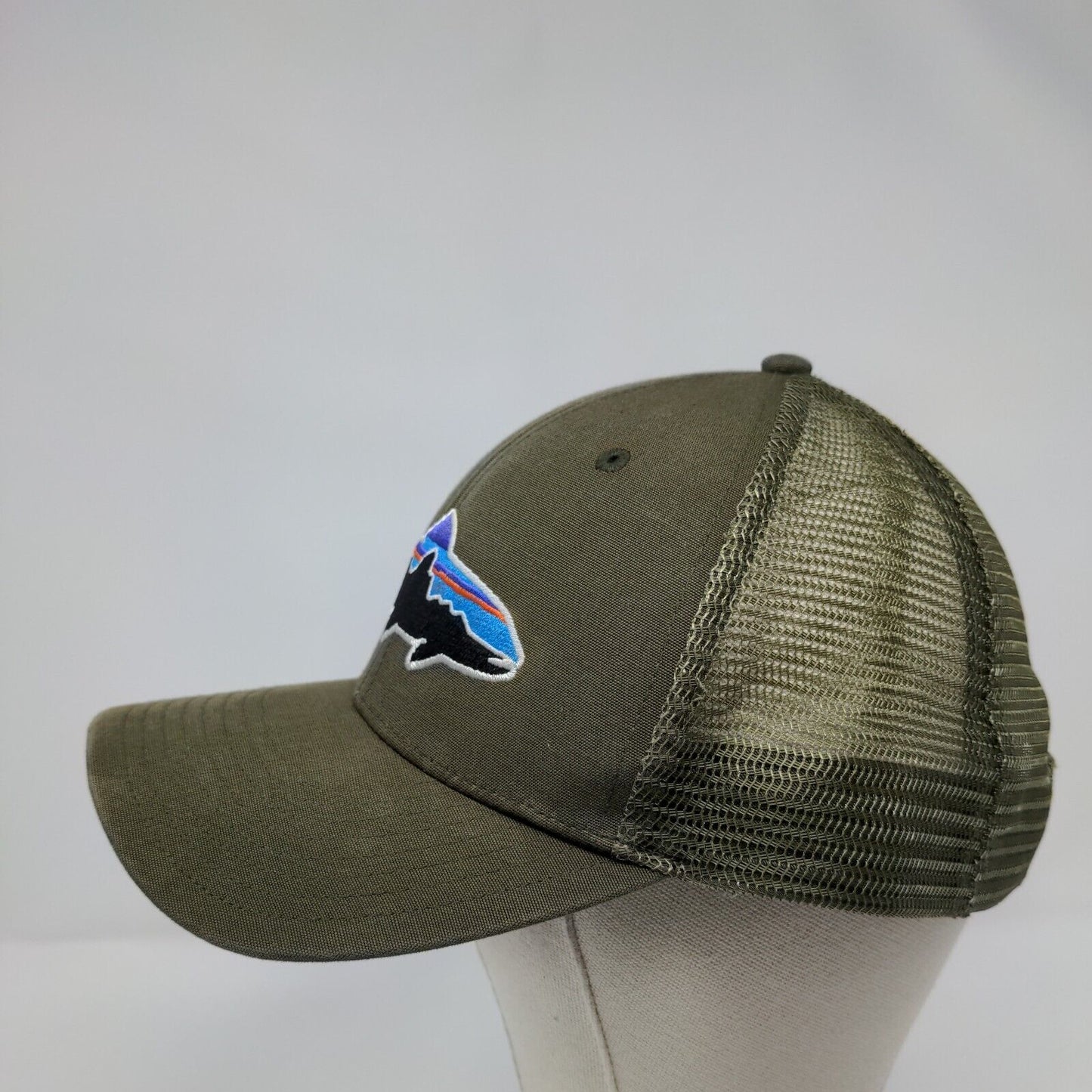 Patagonia Snapback Trucker Hat Green OSFA Adjustable Embroidered Mesh Back