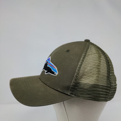 Patagonia Snapback Trucker Hat Green OSFA Adjustable Embroidered Mesh Back