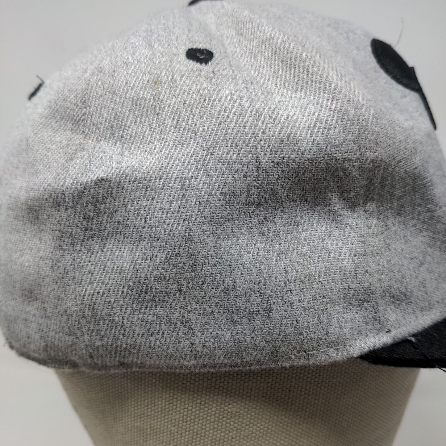 Disney Men's Snapback Hat Gray Black Adjustable Embroidered Mickey Mouse Logo