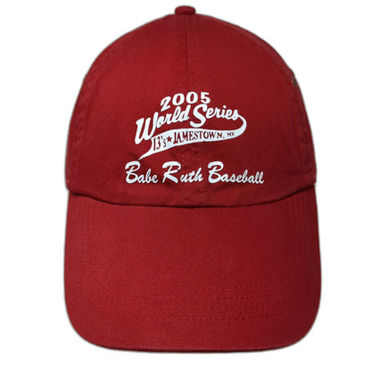Anvil Baseball Cap Red One Size Slideback 2005 World Series Babe Ruth NY Hat