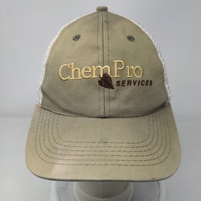 Chem Pro Services Strapback Trucker Hat Tan One Size Colorblock