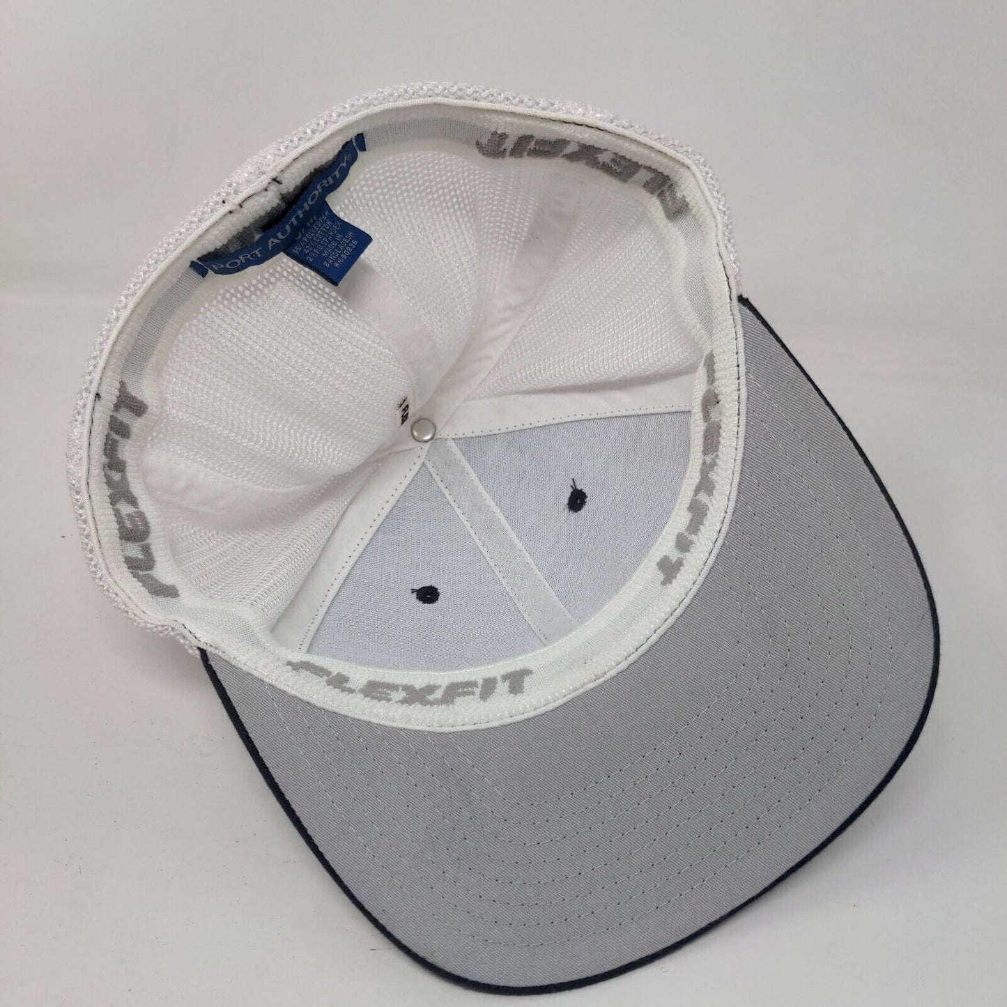 Dock WorX Fitted Trucker Hat Blue S/M Flexfit Mesh Back Port Authority