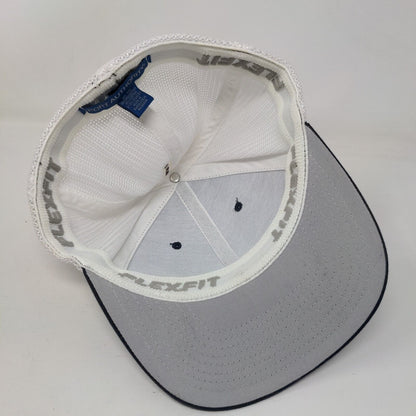 Dock WorX Fitted Trucker Hat Blue S/M Flexfit Mesh Back Port Authority