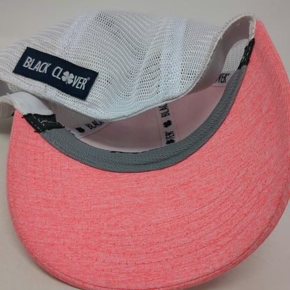 Black Clover Baseball Cap Pink M Mesh Back Fitted Live Lucky Memory Logo Hat