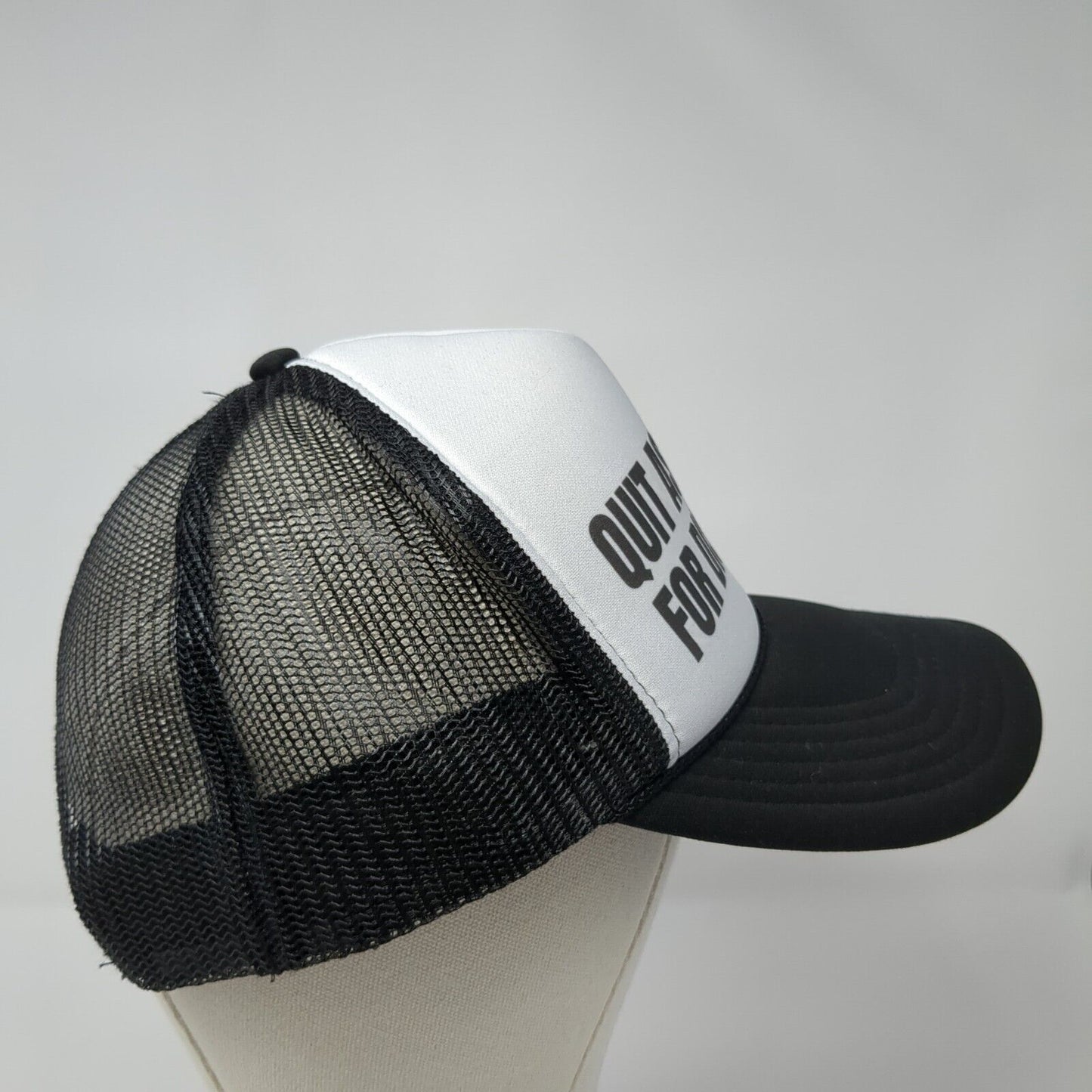 Quit Asking Me For Discounts Snapback Trucker Hat Black One Size Otto