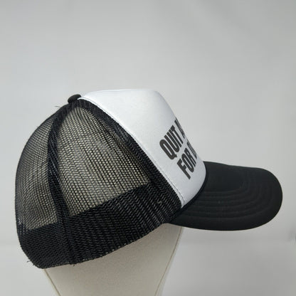 Quit Asking Me For Discounts Snapback Trucker Hat Black One Size Otto