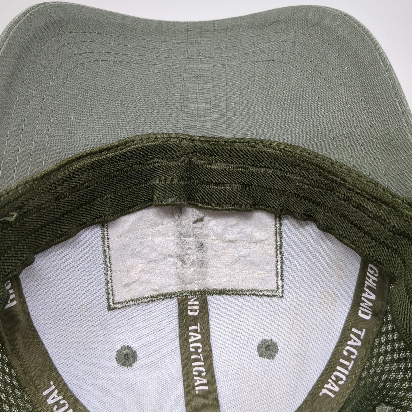 Highland Tactical Baseball Cap Green One Size Mesh Back American Flag Hat