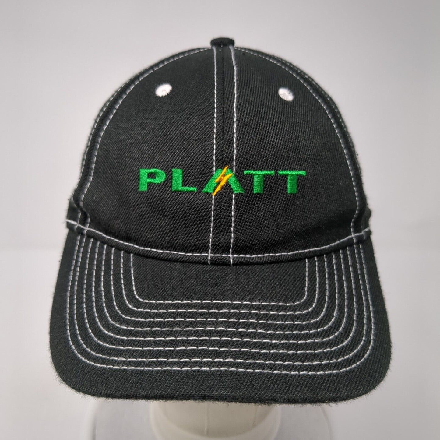 Platt Slideback Hat Black One Size Embroidered Solid 6 Panel Outdoor