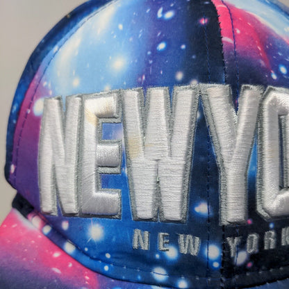 Tian Tian Men's Snapback Hat Multicolor Embroidered New York Logo Cotton Blend