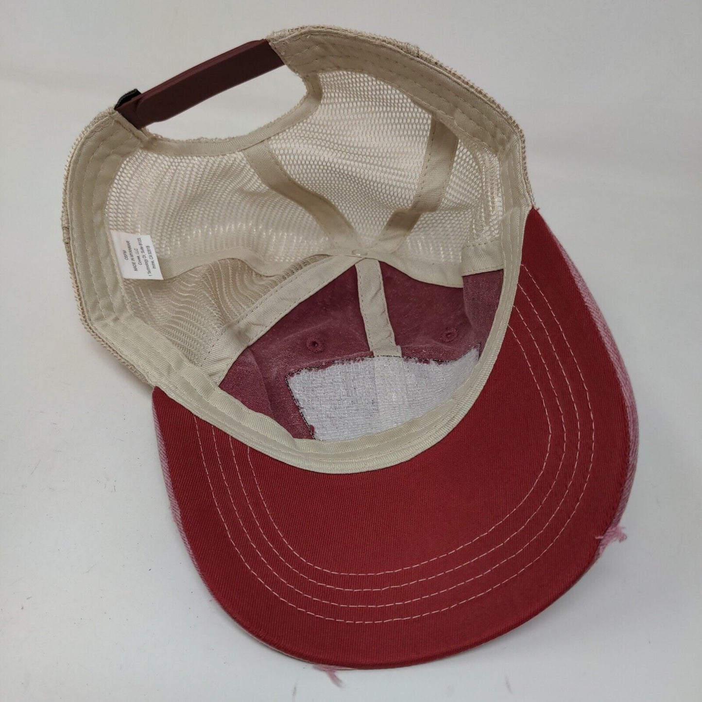 Tractor Supply Co Men's Snapback Mesh Back Hat Pink Red OSFM Distressed