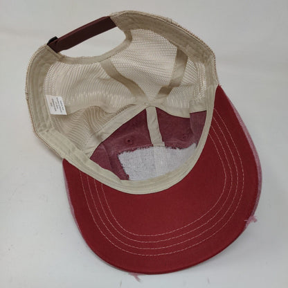 Tractor Supply Co Men's Snapback Mesh Back Hat Pink Red OSFM Distressed