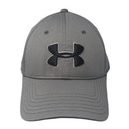 Under Armour Fitted Baseball Cap Gray XL Lightweight Embroidered 6 Panel