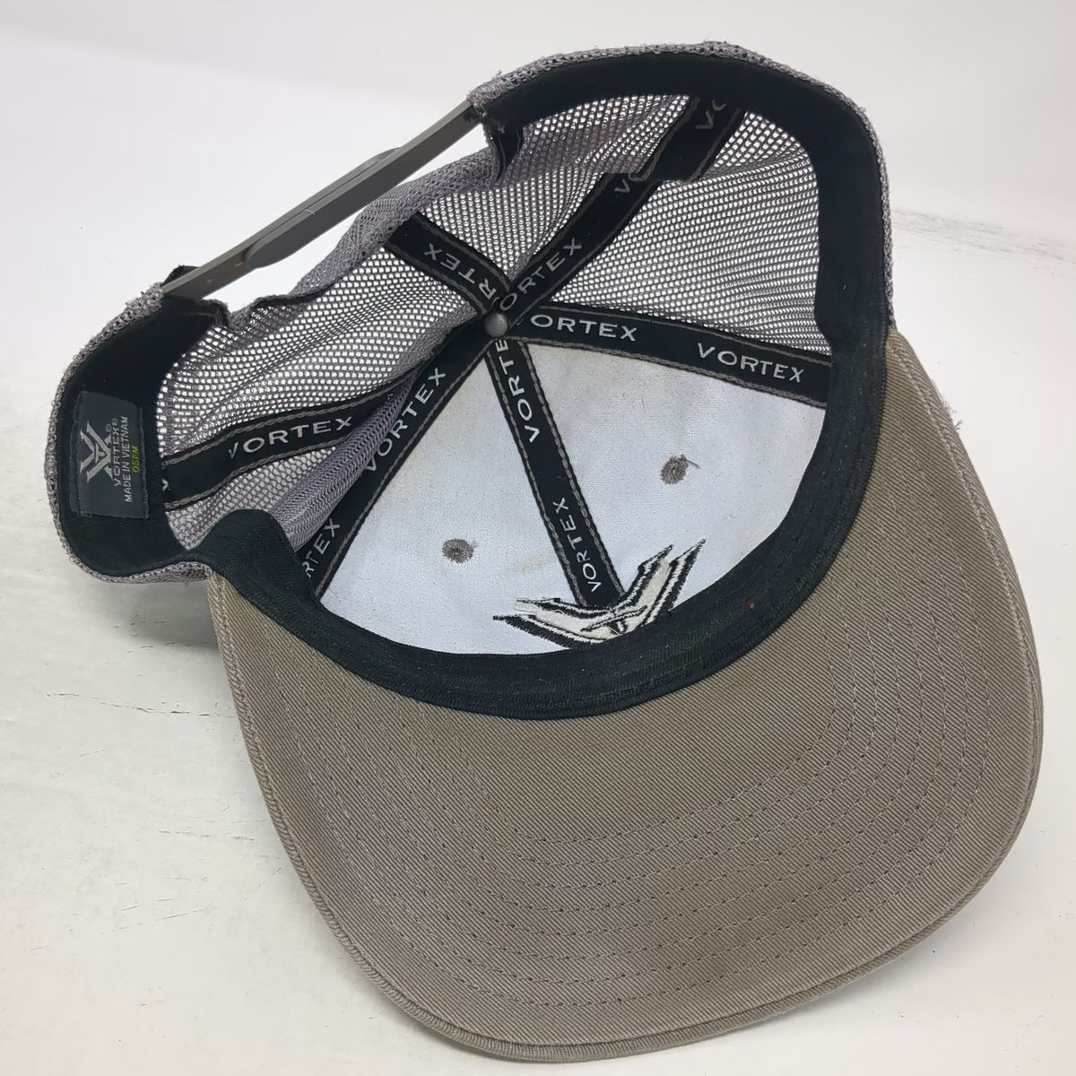 Vortex Trucker Hat Gray One Size Mesh Back Snapback Logo Hunting Shooting Gear
