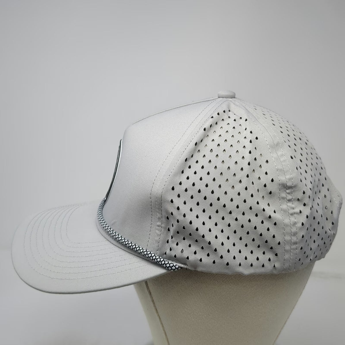 Billest Trucker Hat Gray One Size Rope Snapback Laser Cut Idaho Farms Vets Golf