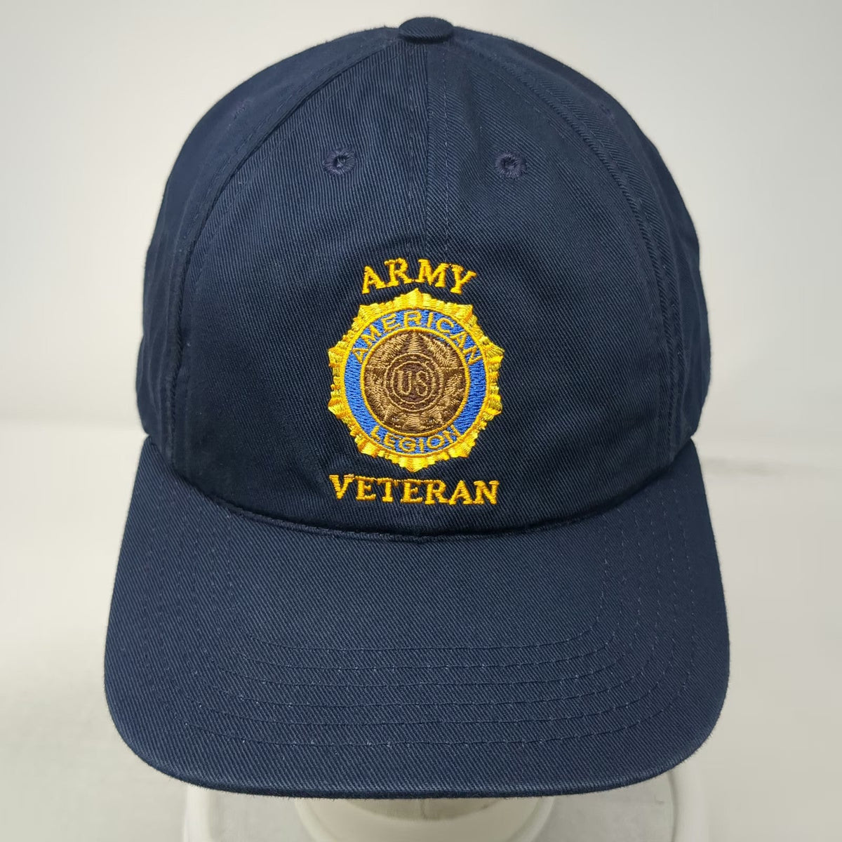 K-Products Baseball Cap Blue One Size Army Veteran American Legion Patch Hat