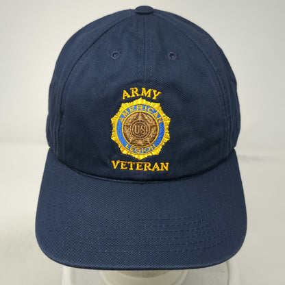 K-Products Baseball Cap Blue One Size Army Veteran American Legion Patch Hat