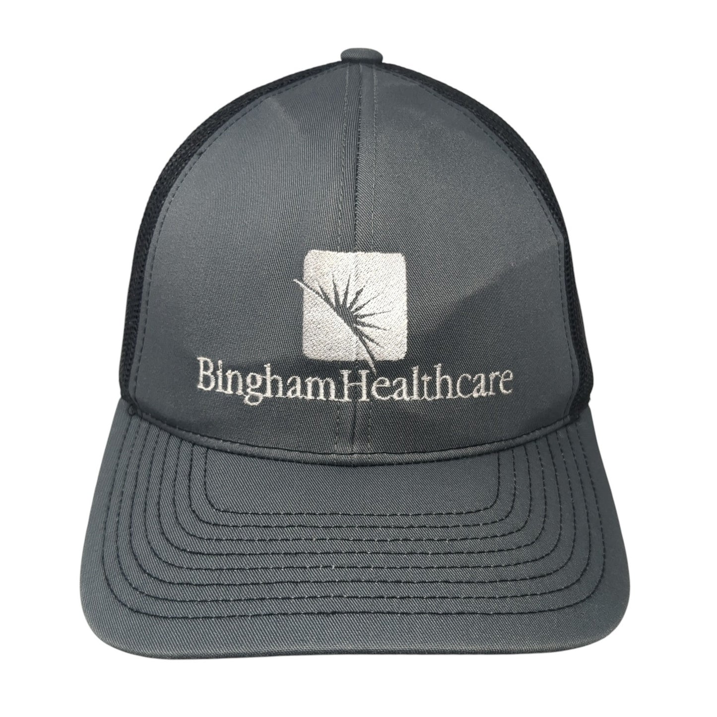 Bingham Healthcare Snapback Trucker Hat Gray OS Adjustable Pacific Headwear