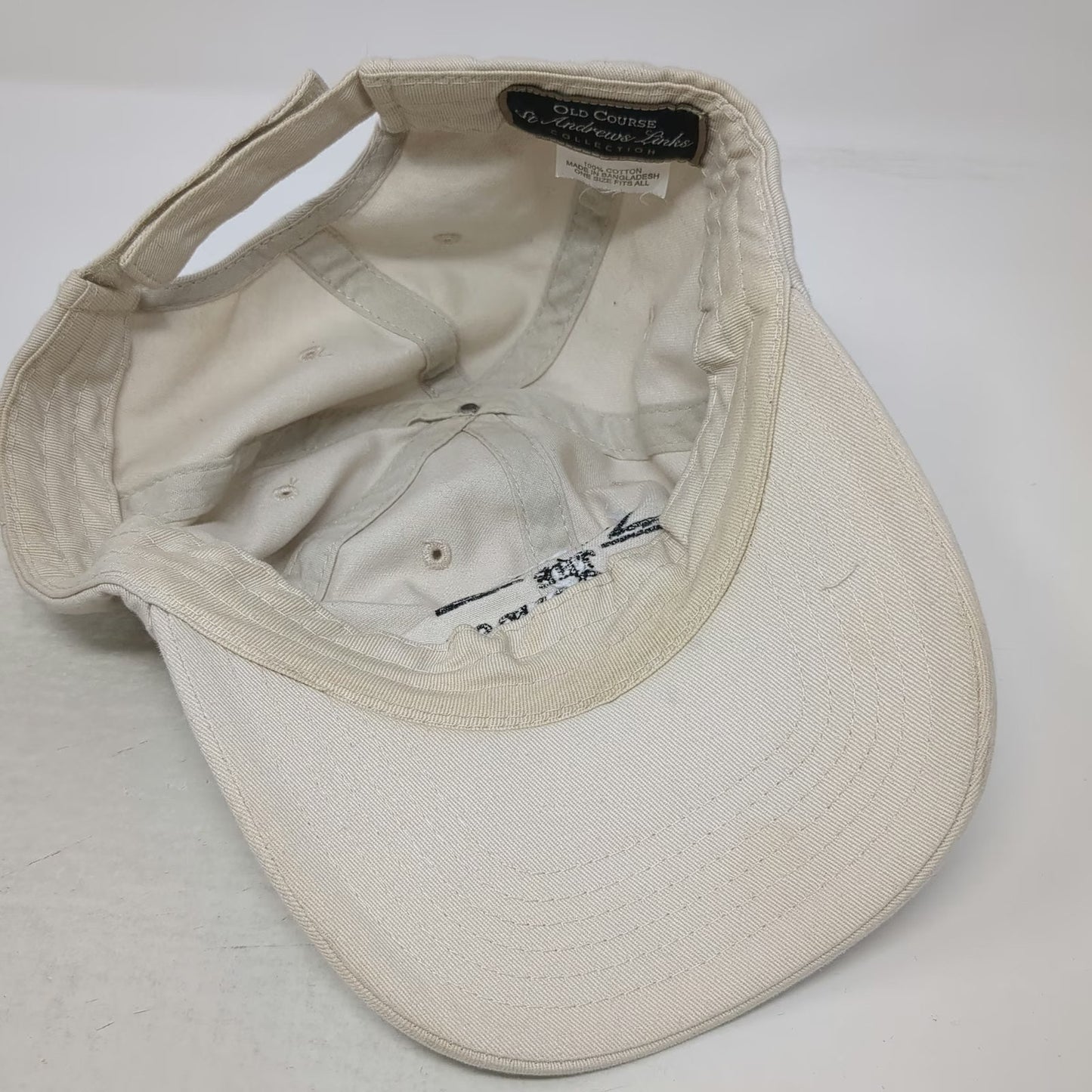 Old Course St Andrews Links Baseball Cap Beige One Size Strapback Golf Hat