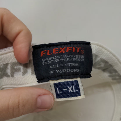 Trinity Solar Fitted Hat White L/XL Breathable Mesh Flexfit 6 Panel Yupoong