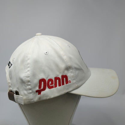 Head Baseball Cap White One Size Penn Logo Green Under Visor Slideback Hat
