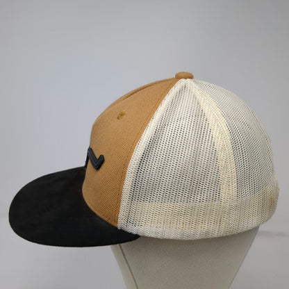 Kimes Ranch Trucker Hat Brown White Black One Size Mesh Snapback Flat Brim Logo