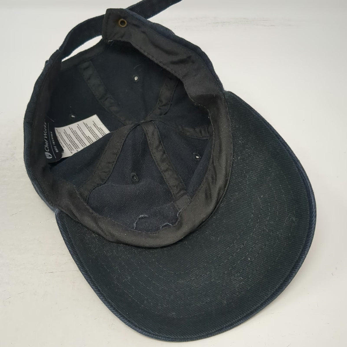 Chef Works Baseball Cap Black One Size Slideback Cotton Adjustable Work Hat