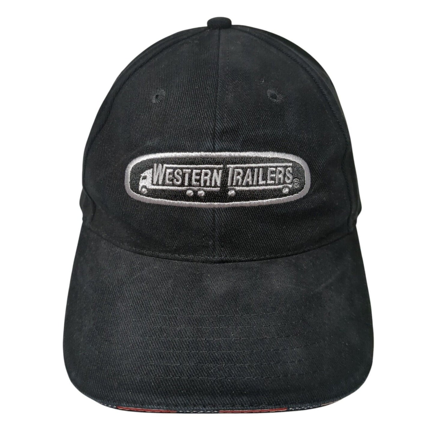 Western Trailers Slideback Hat Black One Size Adjustable Embroidered