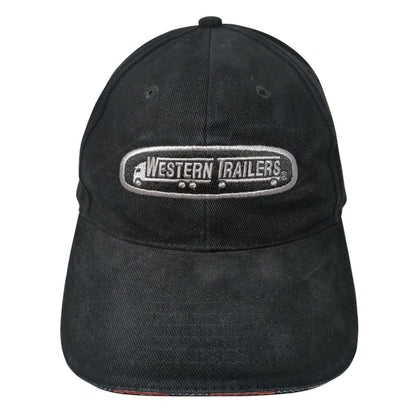Western Trailers Slideback Hat Black One Size Adjustable Embroidered