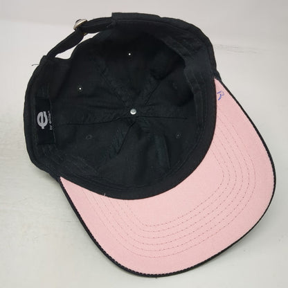 Elidan Baseball Cap Black One Size Slideback Pink Underbrim Cotton Curved Hat