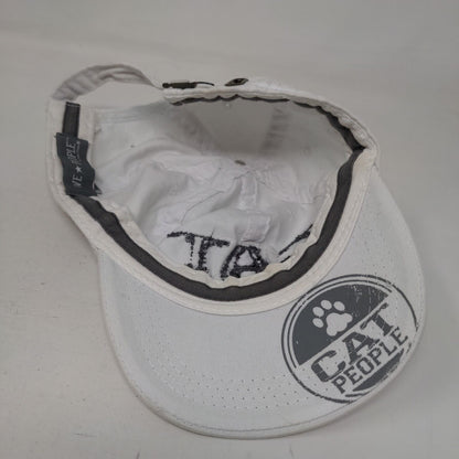 Cat People Slideback Hat White OSFA Embroidered Adjustable We People