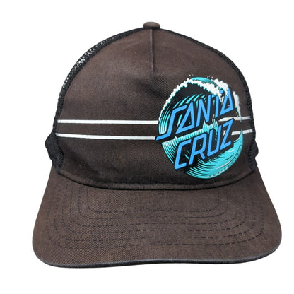 Santa Cruz Snapback Trucker Hat Black One Size Mesh Back Adjustable