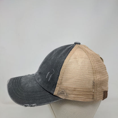 C.C Exclusives Strapback Trucker Hat Ponytail Multi One Size Mesh Back