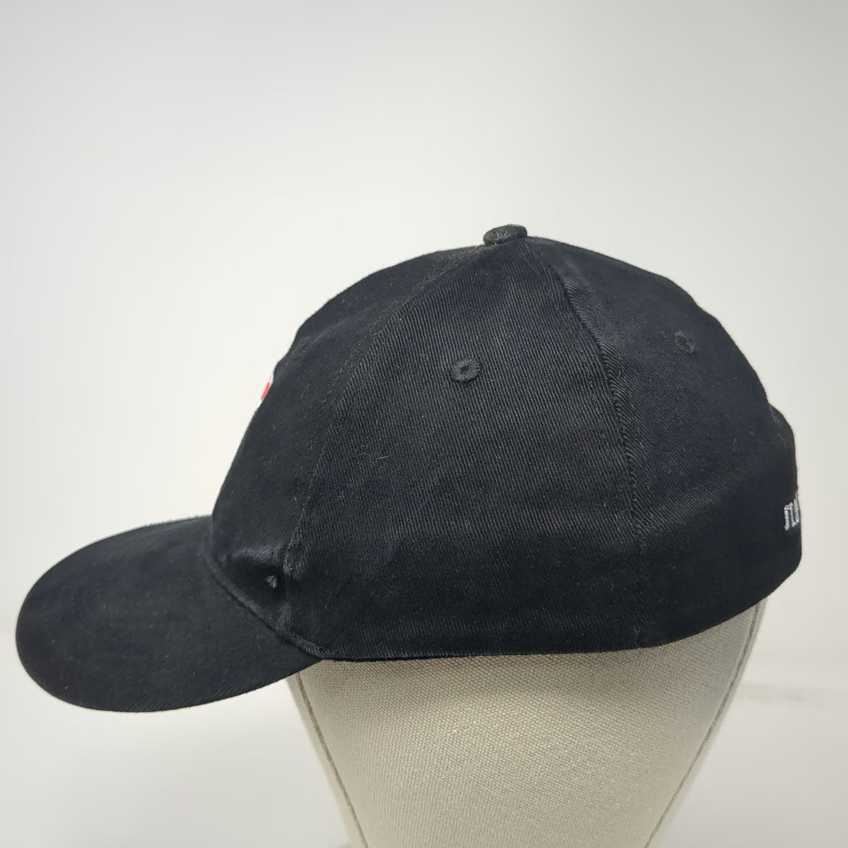Jimmy John's Baseball Cap Black XL Red White Embroidered Fitted Cotton Hat