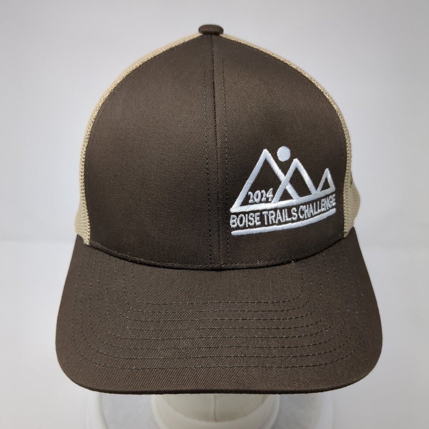 2024 Boise Trails Challenge Snapback Trucker Hat Brown One Size Mesh Back